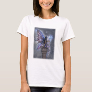 Kleine Blauwe Maan Magische Fee Fantasie Kunst T-shirt