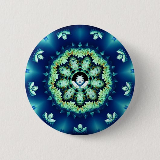 Kleine blauwe Man Ronde Button 5,7 Cm (Voorkant)