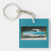 Kleine blauwe metropoliaan Nash schattige klassiek Sleutelhanger (Voorkant)