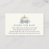 Kleine Blauwe Pompoen Boeken voor Baby Behuizing K Informatiekaartje (Voorkant)