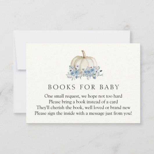 Kleine Blauwe Pompoen Boeken voor Baby Behuizing K Kaart (Voorkant)