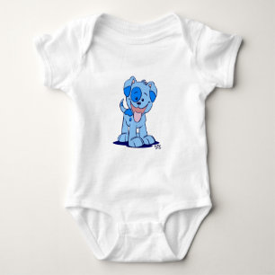 Kleine blauwe puppy Baby Romper