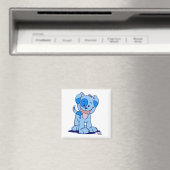 Kleine blauwe puppy magneet (Insitu (Vaatwasser))