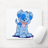 Kleine blauwe puppy muismat (Met muis)