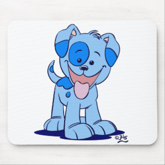 Kleine blauwe puppy muismat