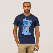 Kleine blauwe puppy T-shirt (Voorkant volledig)