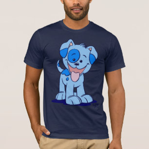 Kleine blauwe puppy T-shirt
