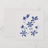 Kleine blauwe romantische bloemen (Voorkant / Achterkant)