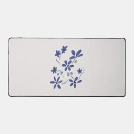 Kleine blauwe romantische bloemen bureaumat