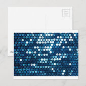 kleine blauwe sequenties briefkaart (Voorkant / Achterkant)