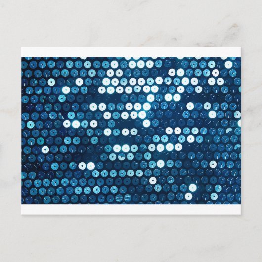 kleine blauwe sequenties briefkaart (Voorkant)