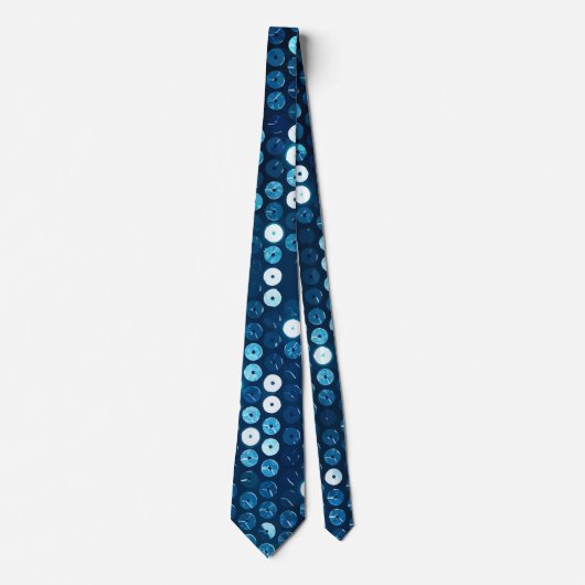 kleine blauwe sequenties stropdas (Voorkant)