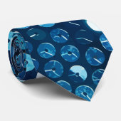 kleine blauwe sequenties stropdas (Opgerold)