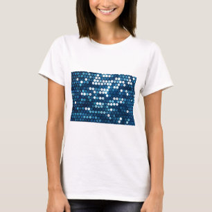kleine blauwe sequenties t-shirt