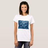 kleine blauwe sequenties t-shirt (Voorkant volledig)