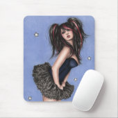 Kleine blauwe ster Mousepad Muismat (Met muis)