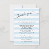 Kleine blauwe streekjongen bedankkaart (Voorkant)