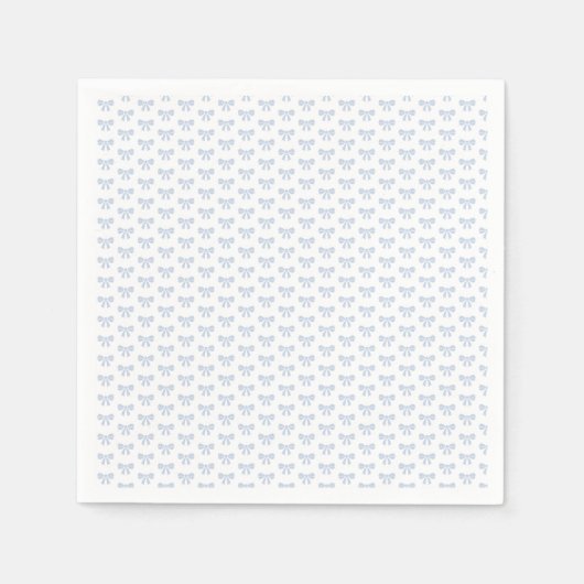 Kleine blauwe strik baby shower jongen verjaardag servet (Voorkant)