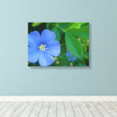 Kleine blauwe ventilator canvas afdruk (Insitu (Houten vloer))