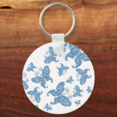 Kleine blauwe vlinder sleutelhanger (Voorkant)