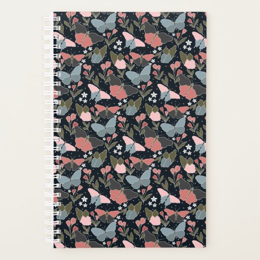 Kleine blauwe vlinderplanner planner (Voorkant)