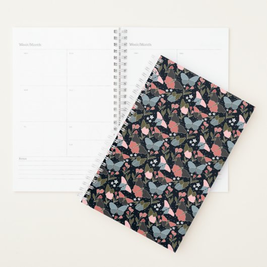 Kleine blauwe vlinderplanner planner (Display)