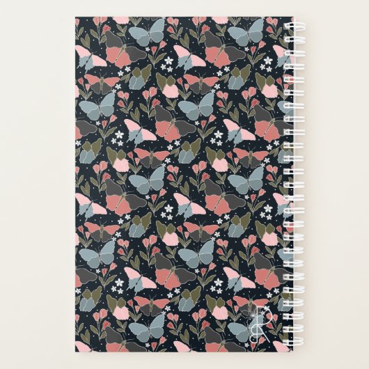 Kleine blauwe vlinderplanner planner (Achterkant)