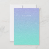 Kleine Blauwe Vogel Bloemen Dank u kaart (Achterkant)