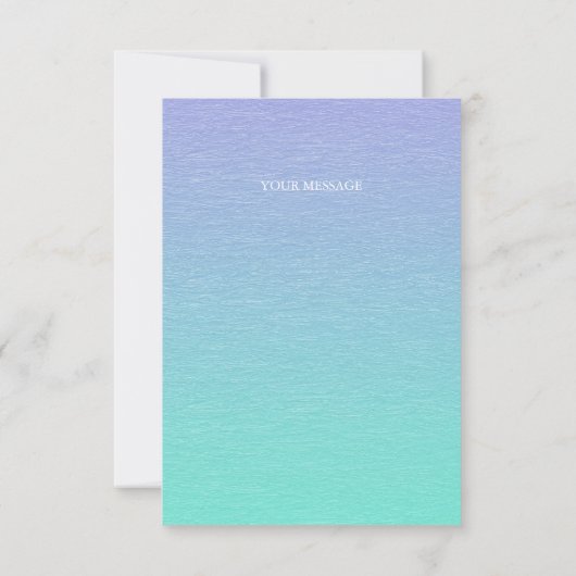 Kleine Blauwe Vogel Bloemen Dank u kaart (Achterkant)