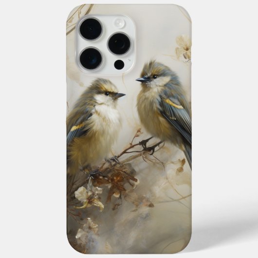 Kleine Blauwe Vogels Chatty Metgezellen Case-Mate iPhone Case (Achterkant)