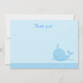 Kleine blauwe walvisflat Dank je wel Notitiekaartje (Voorkant)