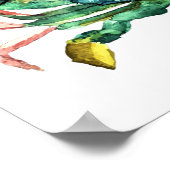 Kleine blauwe Waterverf afdrukken Poster (Hoek)