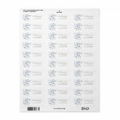 kleine blauwe wilde bloemen Terugkeeradres label (Full Sheet)