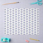 kleine blauwe witte voetbalpatroon tissuepapier (Craft)