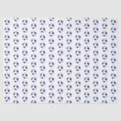 kleine blauwe witte voetbalpatroon tissuepapier (Voorkant)