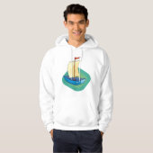 Kleine Blauwe Zeilboot Hoodie (Voorkant volledig)