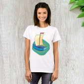 Kleine Blauwe Zeilboot T-shirt