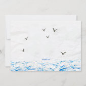 Kleine blauwe zeilboot verjaardag kaart (Achterkant)