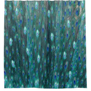 Kleine Blauwgroen Peacock-ogen Douchegordijn