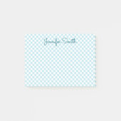Kleine Bleke Robin Egg Blue Check Post-it® Notes (Voorkant)