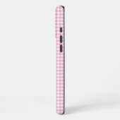 Kleine Bleke Roze Gingham Handtekening iPhone Hoesje (Linkerkant)