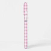 Kleine Bleke Roze Gingham Handtekening iPhone Hoesje (Linkerkant)