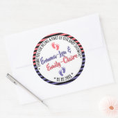 Kleine blikjes Baby shower Ronde Sticker (Envelop)