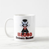 Kleine bloeddonoren hebben Halloween Joke nodig Koffiemok (Links)