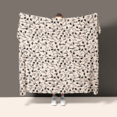 Kleine Bloem Donkerbruin & Crème Fleece Deken