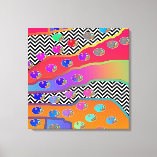 KLEINE BLOEM ROOD MIX ABSTRACT CANVAS AFDRUK (Voorkant)