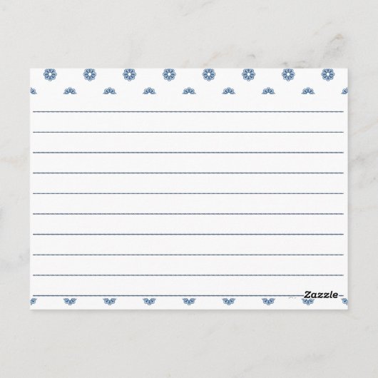 Kleine bloemen Blank Recipe Kaarten (Achterkant)