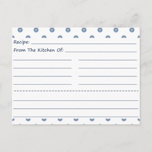 Kleine bloemen Blank Recipe Kaarten (Voorkant)