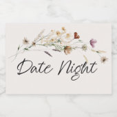  kleine bloemen Datum Nacht juli Voedselcontainer Etiket (Enkel label)