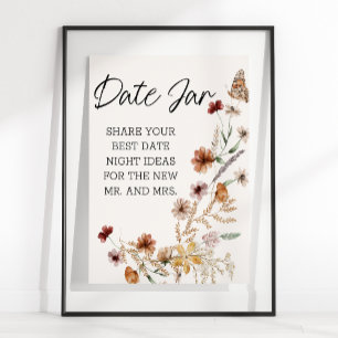 kleine bloemen Datum nacht Poster